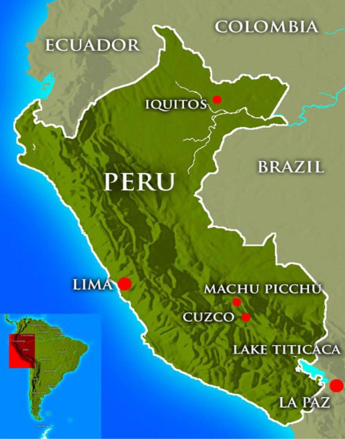 Mappa di capitale del perù