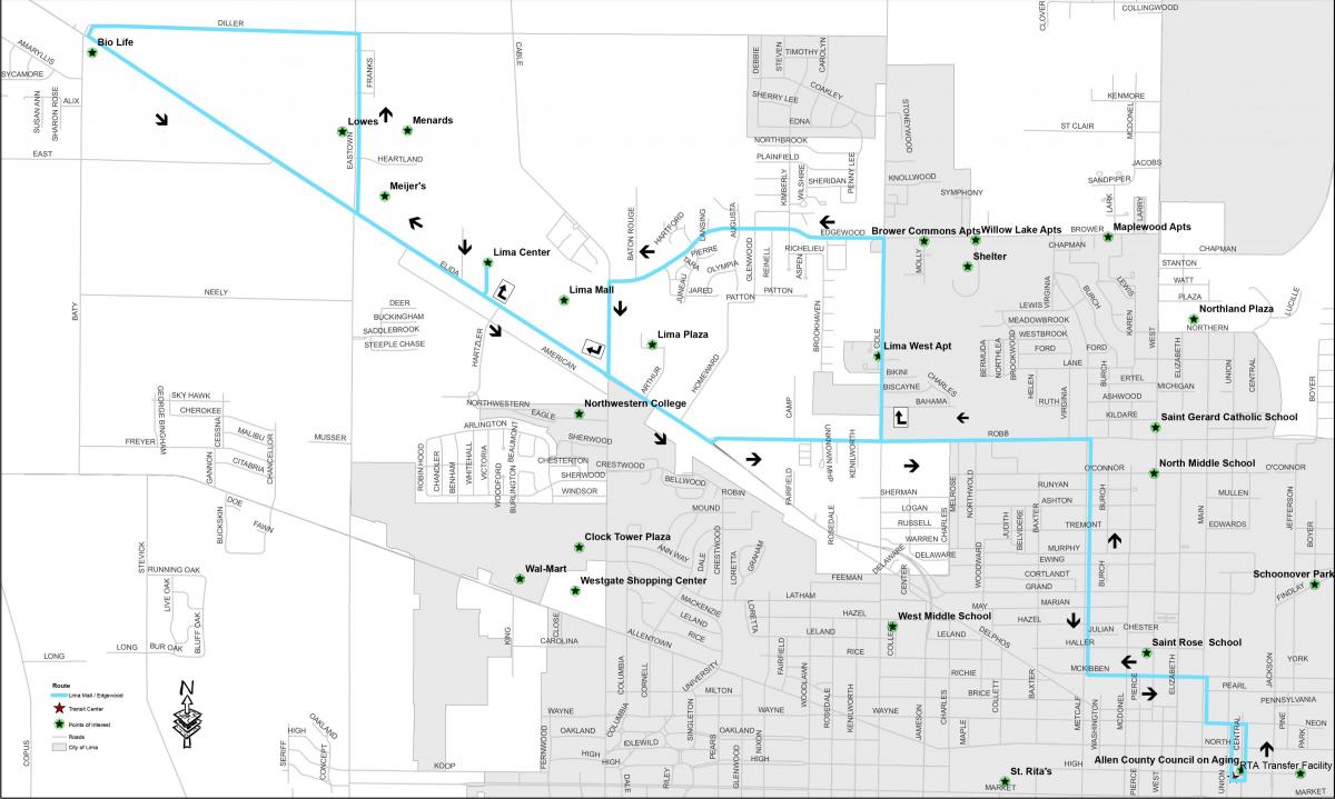 Mappa di Lima centro commerciale