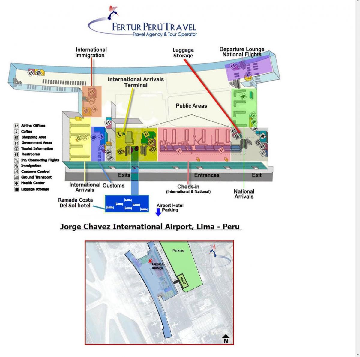 Aeroporto internazionale di Lima airport sulla mappa