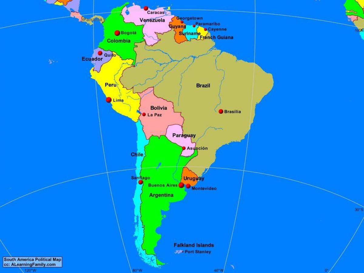 Mappa di Lima sud america