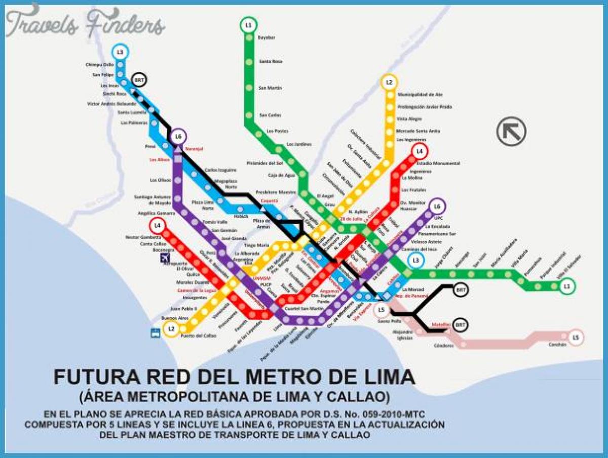 Mappa di metropolitano di Lima