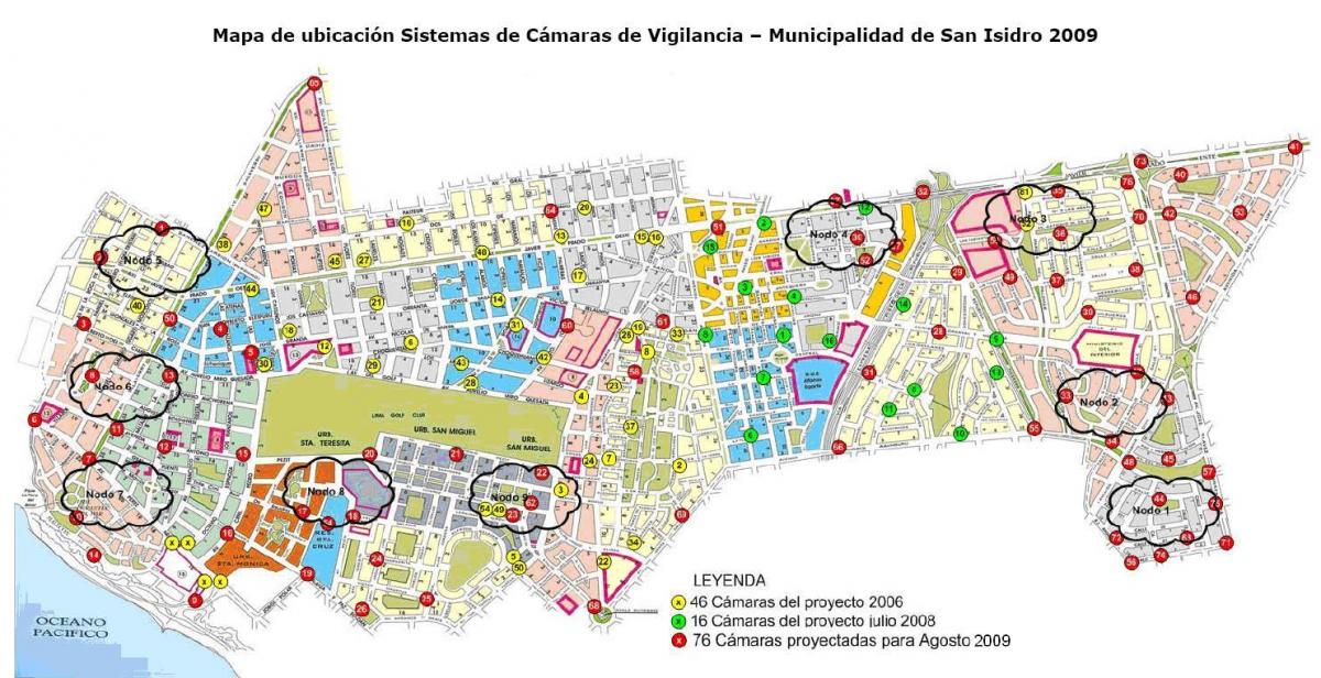 Mappa di san isidro, Lima
