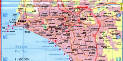 Mappa di Lima attrazioni