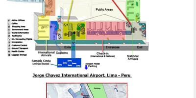 Aeroporto internazionale di Lima airport sulla mappa