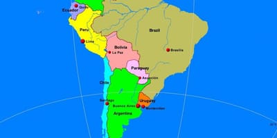 Mappa di Lima sud america